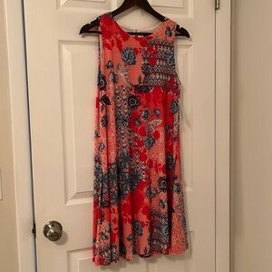 Ann Klein Aztec beautiful orange multicolor NWT